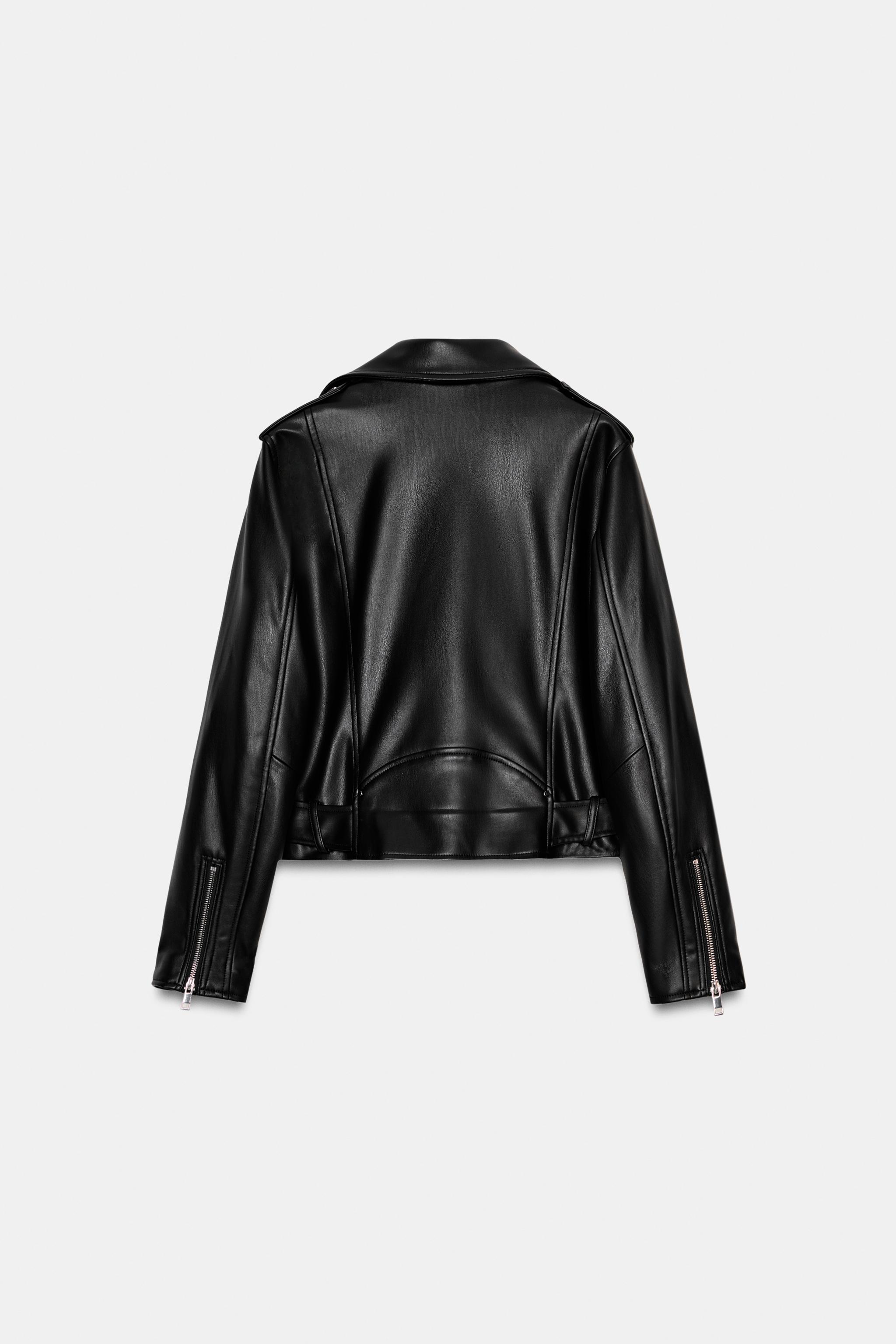 FAUX LEATHER BIKER JACKET